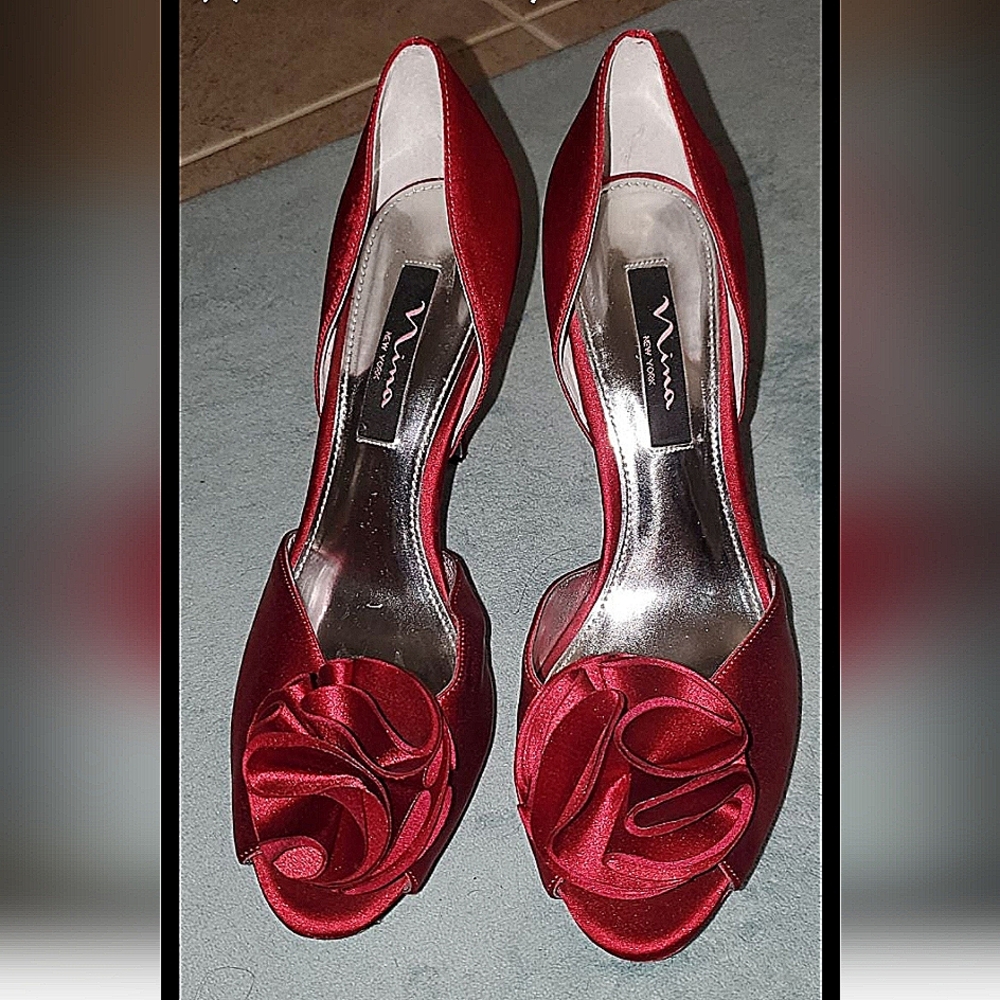 Red wedding shoes size 9.5